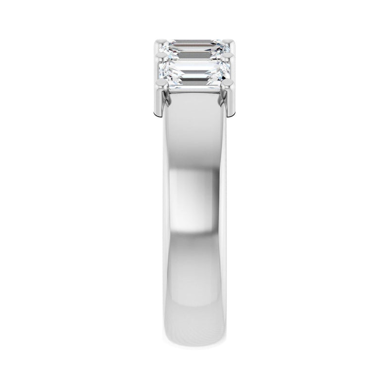 1 3/4 ct tw Five-Stone Shared-Prong Lab Grown Anniversary Band in... - view 4