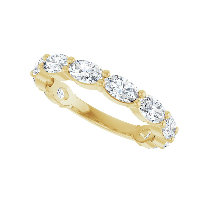 1 9/10 ct tw Shared-Prong Lab Grown Anniversary Band in 14K White... - view 5