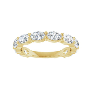 1 9/10 ct tw Shared-Prong Lab Grown Anniversary Band in 14K White... - view 3