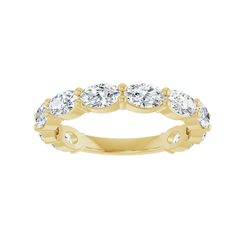 1 9/10 ct tw Shared-Prong Lab Grown Anniversary Band in 14K White... - view 3