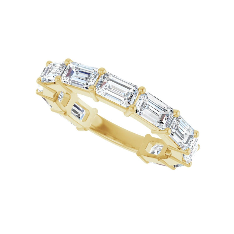 3 3/8 ct tw Shared-Prong Lab Grown Anniversary Band in 14K White ... - view 5
