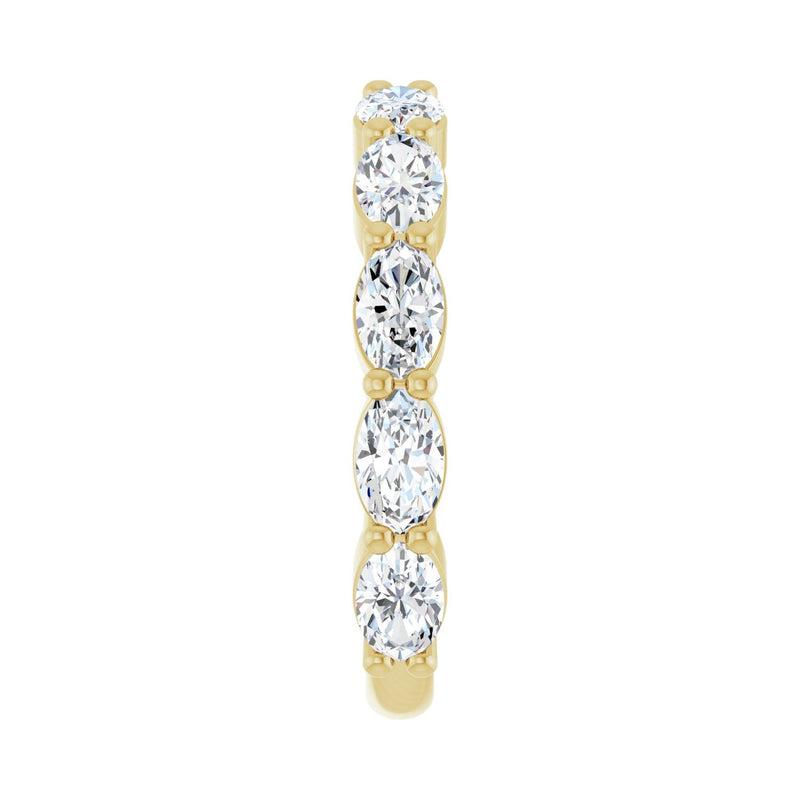 1 9/10 ct tw Shared-Prong Lab Grown Anniversary Band in 14K White... - view 4