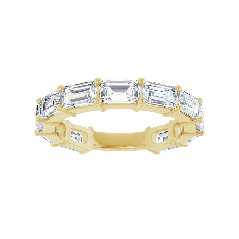 3 3/8 ct tw Shared-Prong Lab Grown Anniversary Band in 14K White ... - view 3