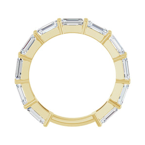 3 3/8 ct tw Shared-Prong Lab Grown Anniversary Band in 14K White ... - view 2