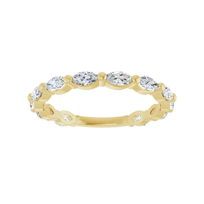 1 1/2 ct tw Shared-Prong Lab Grown Anniversary Band in 14K White ... - view 3
