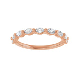 1/2 ct tw Shared-Prong Lab Grown Anniversary Band in 14K White Go... - view 3