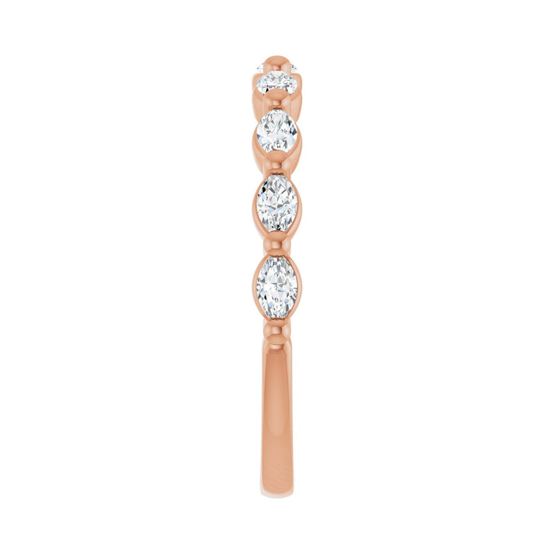 1/2 ct tw Shared-Prong Lab Grown Anniversary Band in 14K White Go... - view 4