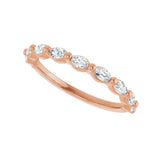 1/2 ct tw Shared-Prong Lab Grown Anniversary Band in 14K White Go... - view 5