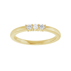 1/3 ct tw Three-Stone Lab Grown Anniversary Band in 14K White Gol... - view 3