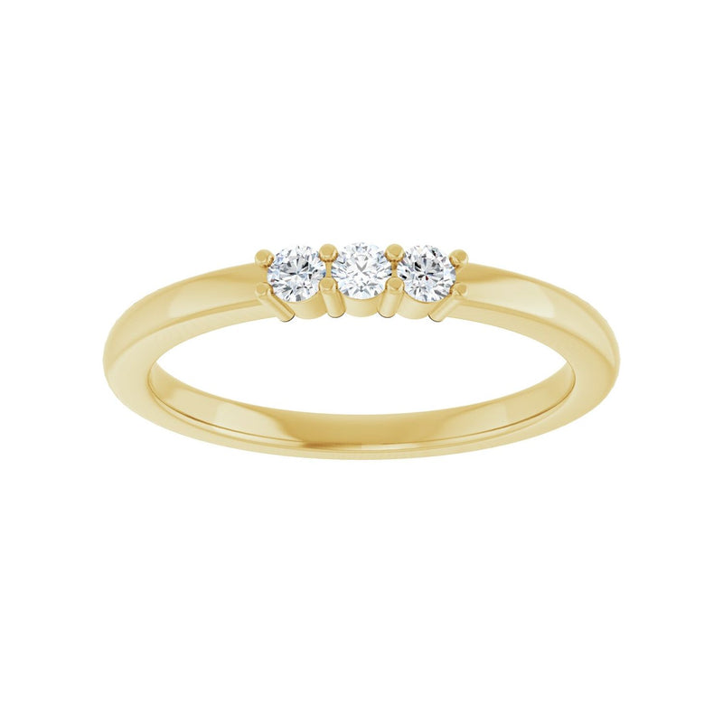 1/3 ct tw Three-Stone Lab Grown Anniversary Band in 14K White Gol... - view 3