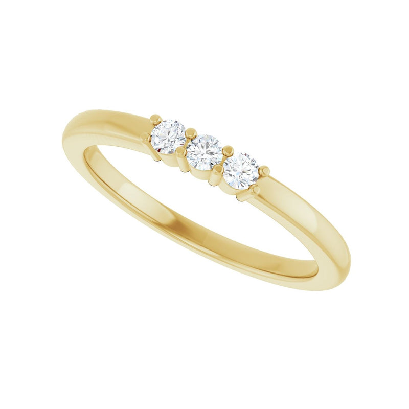 1/3 ct tw Three-Stone Lab Grown Anniversary Band in 14K White Gol... - view 5