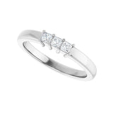 1 1/2 ct tw Three-Stone Lab Grown Anniversary Band in 14K White G... - view 5
