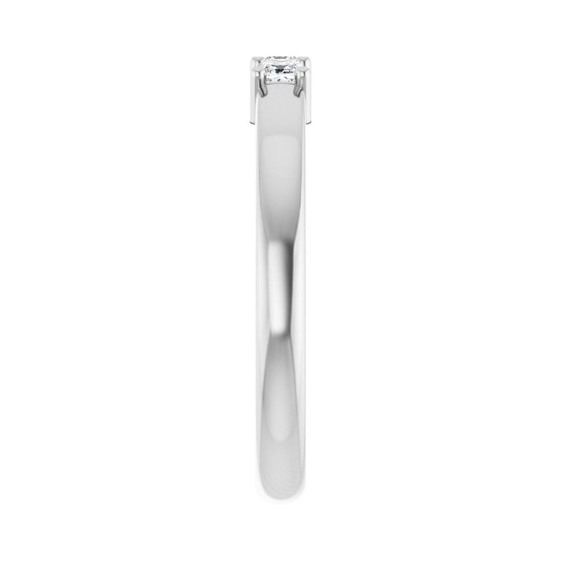 1 1/2 ct tw Three-Stone Lab Grown Anniversary Band in 14K White G... - view 4