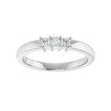1 1/2 ct tw Three-Stone Lab Grown Anniversary Band in 14K White G... - view 3