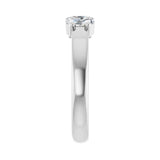 1 1/8 ct tw Three-Stone Lab Grown Anniversary Band in 14K White G... - view 4