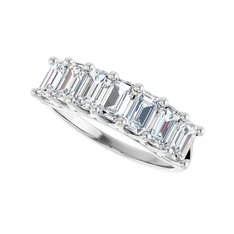 2 1/6 ct tw Diamond Lab Grown Anniversary Band in 14K White Gold... - view 5