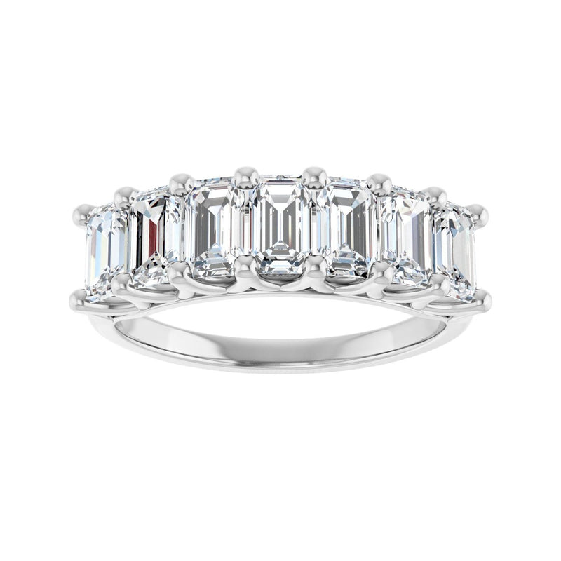 2 1/6 ct tw Diamond Lab Grown Anniversary Band in 14K White Gold... - view 3