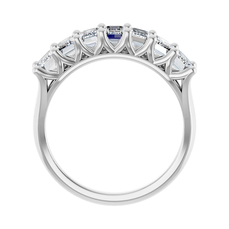 2 1/6 ct tw Diamond Lab Grown Anniversary Band in 14K White Gold... - view 2