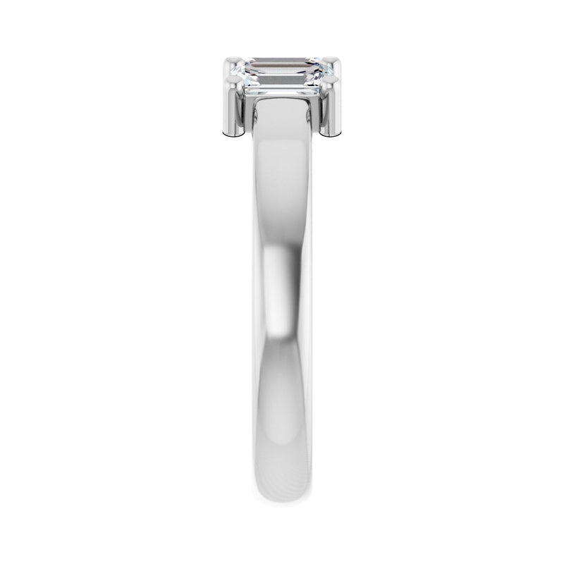 1 ct tw Three-Stone Lab Grown Anniversary Band in 14K White Gold... - view 4