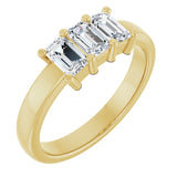 The Topaz — Three-Stone Anniversary Band - Yellow