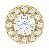 1/3 ct Round Lab Grown Diamond Halo Pendant in 14K White Gold...