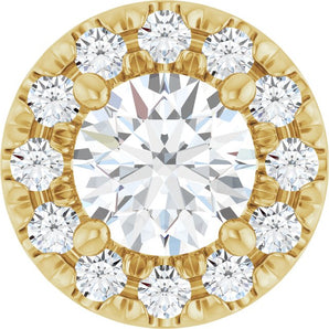 The Norelle — Round Halo Pendant - Yellow