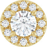 The Norelle — Round Halo Pendant - Yellow