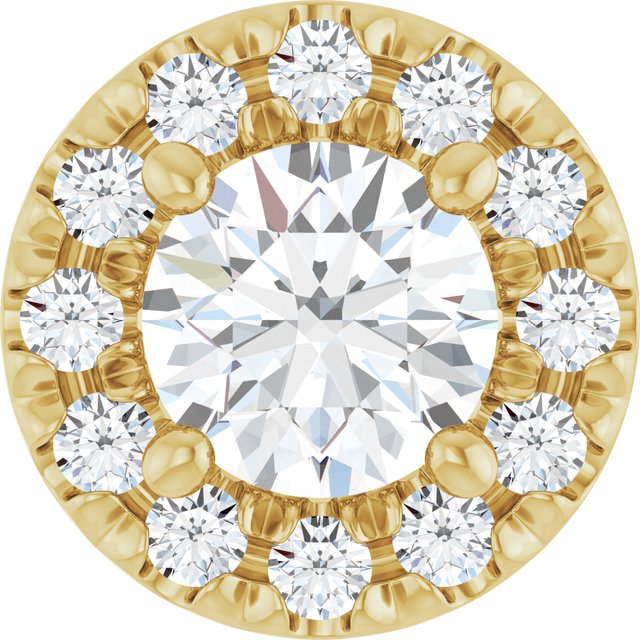 The Norelle — Round Halo Pendant - Yellow