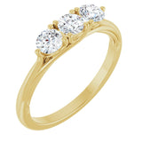 The Amira — Three-Stone Anniversary Band - Yellow