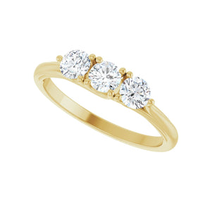 3/4 ct tw Three-Stone Lab Grown Anniversary Band in 14K White Gol... - view 5
