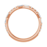 3/8 ct tw Diamond Lab Grown Anniversary Band in 14K White Gold... - view 2