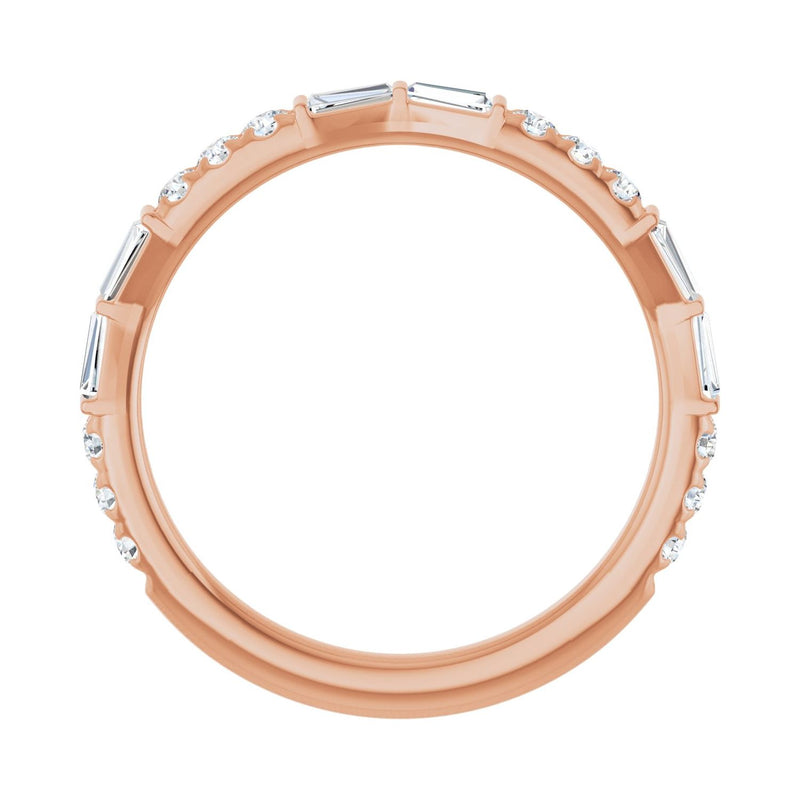 3/8 ct tw Diamond Lab Grown Anniversary Band in 14K White Gold... - view 2