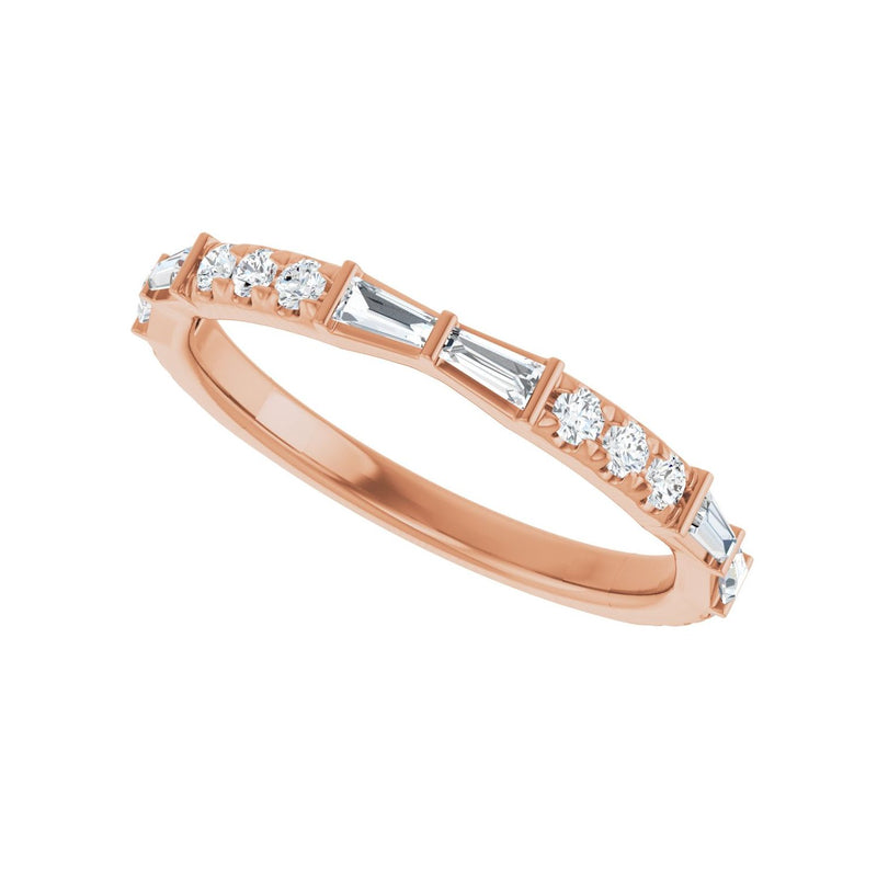 3/8 ct tw Diamond Lab Grown Anniversary Band in 14K White Gold... - view 5