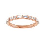 3/8 ct tw Diamond Lab Grown Anniversary Band in 14K White Gold... - view 3