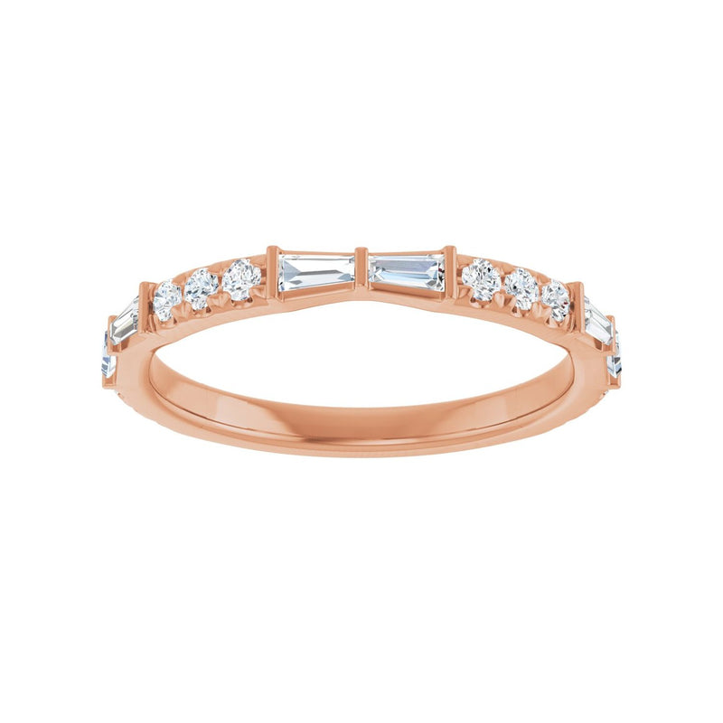 3/8 ct tw Diamond Lab Grown Anniversary Band in 14K White Gold... - view 3