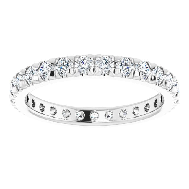The Margaux — French-Set Eternity Wedding Band - view 3