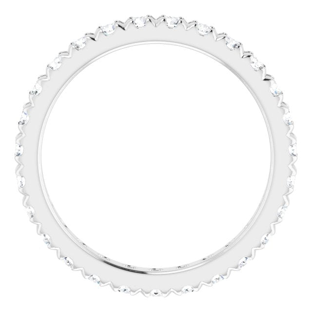 The Margaux — French-Set Eternity Wedding Band - view 2