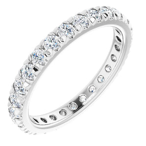 The Margaux — French-Set Eternity Wedding Band - view 1