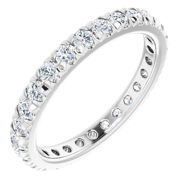 The Margaux — French-Set Eternity Wedding Band - view 1