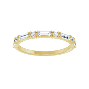 3/8 ct tw Diamond Lab Grown Anniversary Band in 14K White Gold... - view 3