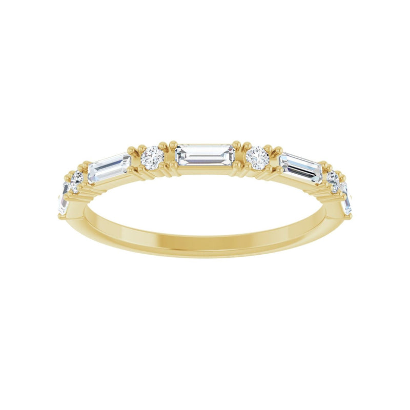 3/8 ct tw Diamond Lab Grown Anniversary Band in 14K White Gold... - view 3
