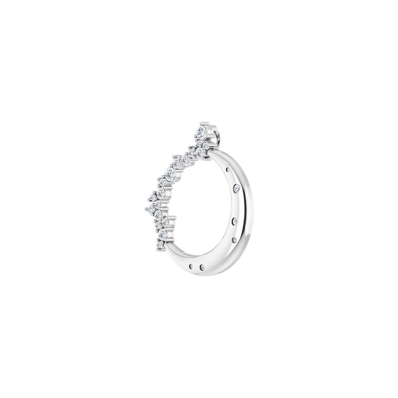 1/4 ct Round Lab Grown Diamond Solitaire Pendant in 14K White Gol... - view 2