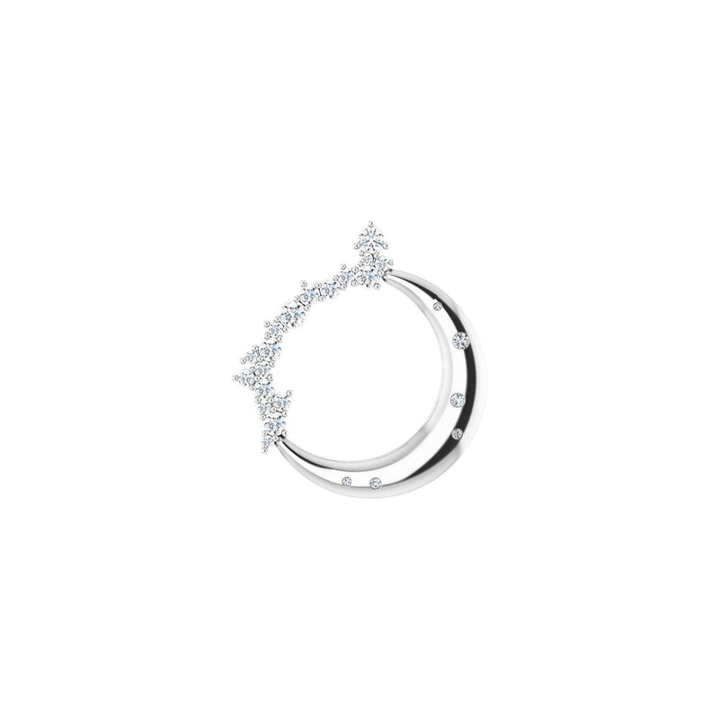 1/4 ct Round Lab Grown Diamond Solitaire Pendant in 14K White Gol...