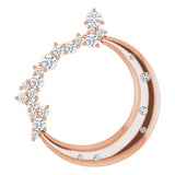The Ondine — Round Diamond Pendant - Rose