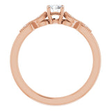 The Tira — Round Accented Engagement Ring - view 2