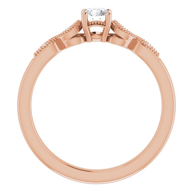 The Tira — Round Accented Engagement Ring - view 2