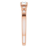The Tira — Round Accented Engagement Ring - view 4