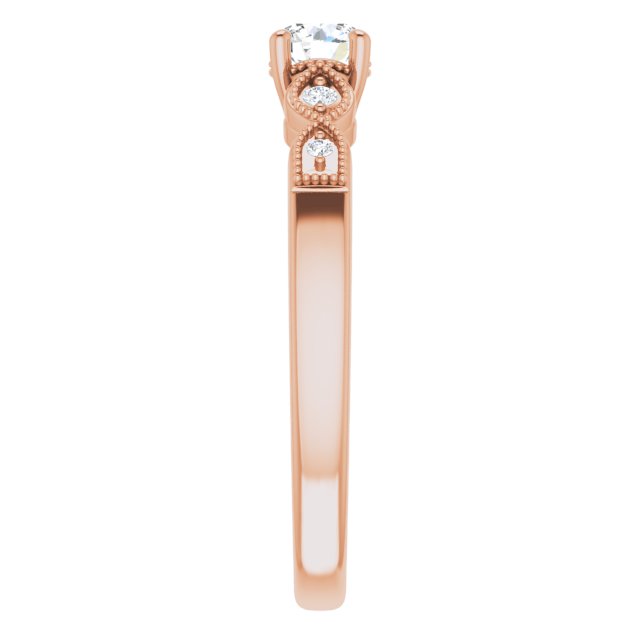 The Tira — Round Accented Engagement Ring - view 4