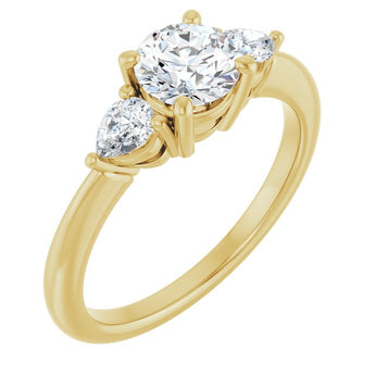 The Sola — Three-Stone Engagement Ring - Yellow
