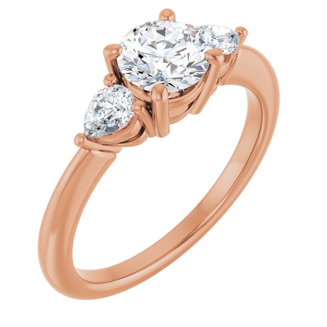 The Sola — Three-Stone Engagement Ring - Rose